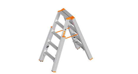 Neue Layher Treppenstehleiter 1062 mit extra breiten Stufen  - Layher Treppenstehleiter Topic 1062 mit extra breiten Stufen 