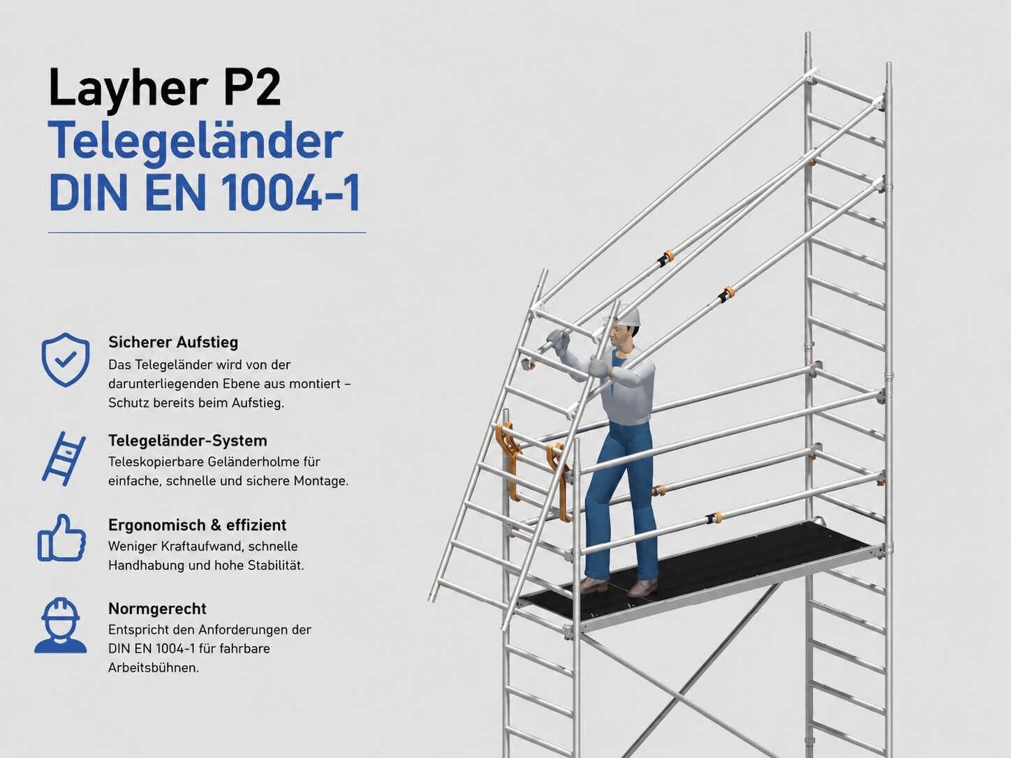 Layher Fahrgerüst mit Telegländer