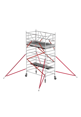 RS TOWER 52 Rollgerüst AH 5,20 m L 2,45 m Holz