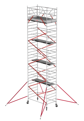 RS TOWER 52 Rollgerüst AH 10,20 m L 1,85 m Holz