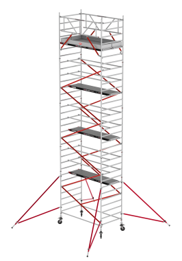 RS TOWER 52 Rollgerüst AH 10,20 m L 2,45 m Fiberdeck