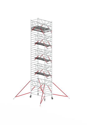 RS TOWER 52-S  Rollgerüst AH 11,20 m L 2,45 m Fiber-Deck