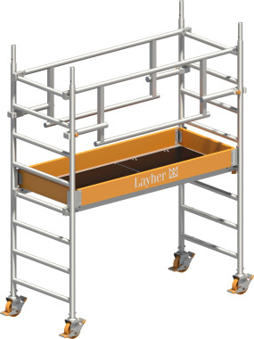 Rollgerüst P2 Safety mit Doppelgeländer AH 3,11...