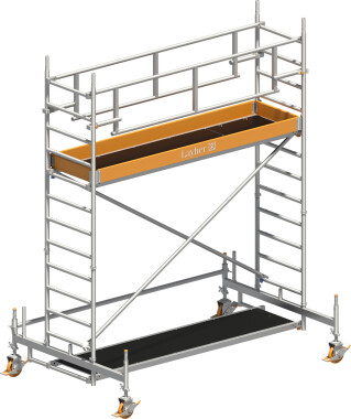 Rollgerüst P2 Safety mit Doppelgeländer AH 4,35...