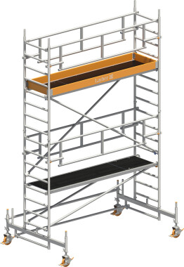 Rollgerüst P2 Safety mit Doppelgeländer AH 5,35...