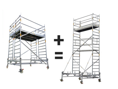 Rollgerüst FLEX 3,00 m / AH 4,85 m + 7,00 m
