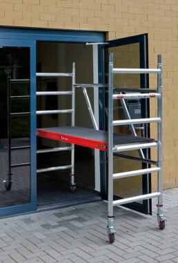 RS Tower 54 fahrbares Alu Gerüst 5,80 m Holz
