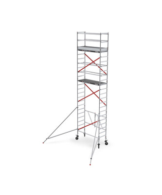 RS Tower 54 fahrbares Alu Gerüst 7,80 m Holz