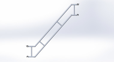 Treppengeländer doppelt H 2,00 / 3,00 m