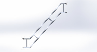 Treppengeländer doppelt H 1,50 / 2,50 m