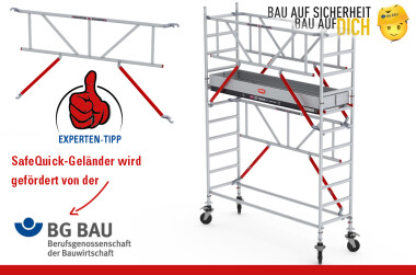 Rollgerüst SafeQuick® 51 AH 4,20 m Länge 1,85 m  Holz