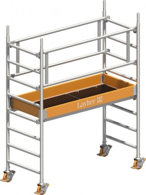 Layher Rollgerüst P2 Uni Leicht Arbeitshöhe 3,11 m L 1,80 m B 0,75 m