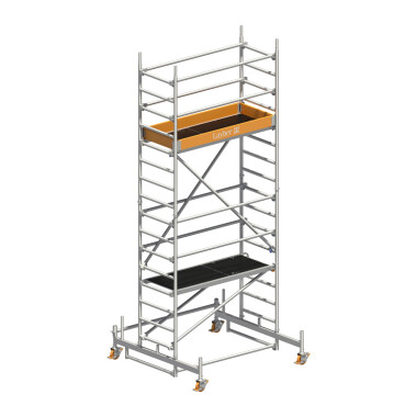 Layher Rollgerüst P2 Uni Leicht Arbeitshöhe 5,26 m L 1,80 m B 0,75 m