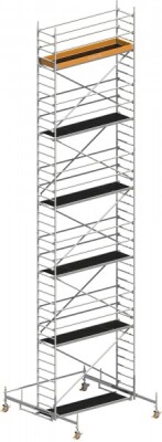 Layher Rollgerüst P2 Uni Standard Arbeitshöhe 12,38 m L 2,85 m B 0,75 m