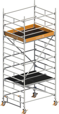 Layher Rollgerüst P2 Uni Kompakt Arbeitshöhe 5,20 m L 1,80 m B 1,50 m