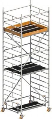 Layher Rollgerüst P2 Uni Kompakt Arbeitshöhe 6,20 m L 1,80 m B 1,50 m