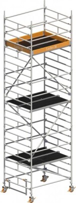 Layher Rollgerüst P2 Uni Kompakt Arbeitshöhe 7,20 m L 1,80 m B 1,50 m