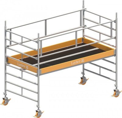 Layher Rollgerüst P2 Uni Breit Arbeitshöhe 3,20 m L 2,85 m B 1,50 m