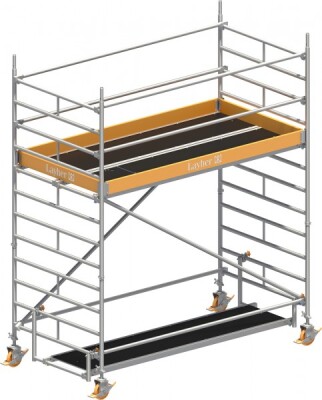 Layher Rollgerüst P2 Uni Breit Arbeitshöhe 4,20 m L 2,85 m B 1,50 m