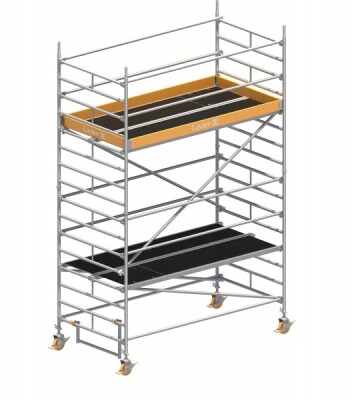 Layher Rollgerüst P2 Uni Breit Arbeitshöhe 5,20 m L 2,85 m B1,50 m