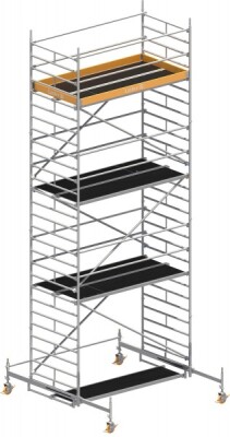 Layher Rollgerüst P2 Uni Breit Arbeitshöhe 8,38 m L 2,85 m B 1,50 m