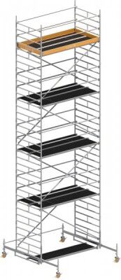 Layher Rollgerüst P2 Uni Breit Arbeitshöhe 10,38 m L 2,85 m B 1,50 m