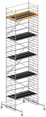 Layher Rollgerüst P2 Uni Breit Arbeitshöhe 11,38 m L 2,85 m B 1,50 m