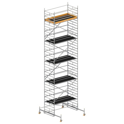 Layher Rollgerüst P2 Uni Breit Arbeitshöhe 11,38 m L 2,85 m B 1,50 m