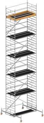 Layher Rollgerüst P2 Uni Breit Arbeitshöhe 12,38 m L 2,85 m B 1,50 m