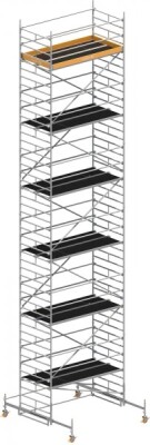 Layher Rollgerüst P2 Uni Breit Arbeitshöhe 13,38 m L 2,85 m B 1,50 m