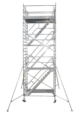 Fahrgerüst mit Treppe L 2,50 m AH 14,10 m